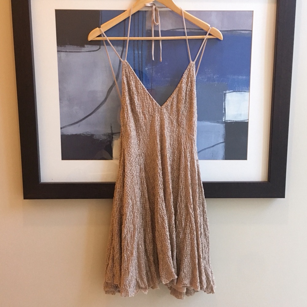 Urban Outfitters fauna nude lace dress fit & flare